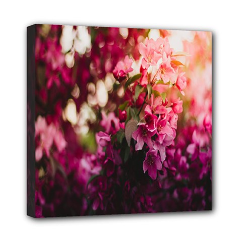 Pink Flower Mini Canvas 8  X 8  (stretched) by artworkshop