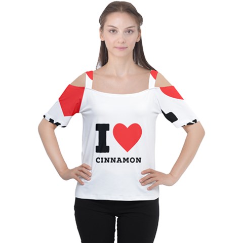 I Love Cinnamon  Cutout Shoulder Tee by ilovewhateva