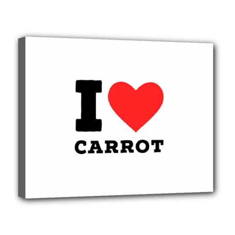 I Love Carrots  Canvas 14  X 11  (stretched) by ilovewhateva