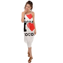 I Love Cocoa Waist Tie Cover Up Chiffon Dress by ilovewhateva