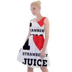 I Love Strawberry Juice Knee Length Skater Dress by ilovewhateva
