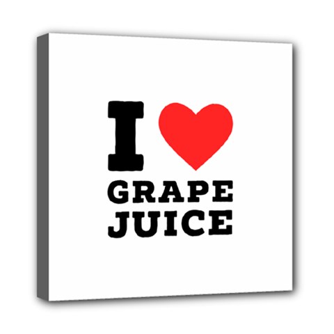 I Love Grape Juice Mini Canvas 8  X 8  (stretched) by ilovewhateva