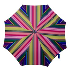 Pastel Colors Striped Pattern Hook Handle Umbrellas (large) by Bangk1t
