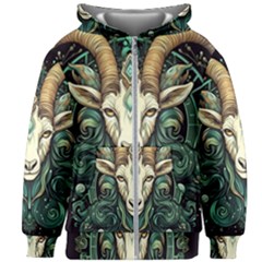 Capricorn Star Sign Kids  Zipper Hoodie Without Drawstring by Bangk1t