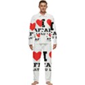 I love cafe au late Men s Long Sleeve Velvet Pocket Pajamas Set View1