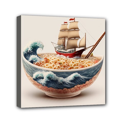Noodles Pirate Chinese Food Food Mini Canvas 6  X 6  (stretched) by Ndabl3x