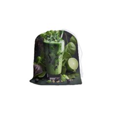 Drink Spinach Smooth Apple Ginger Drawstring Pouch (small) by Ndabl3x