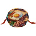 Breakfast Egg Beans Toast Plate Drawstring Bucket Bag View3