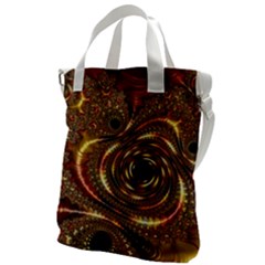 Geometric Art Fractal Abstract Art Canvas Messenger Bag by Ndabl3x