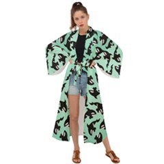 Orca Killer Whale Fish Maxi Kimono by Ndabl3x