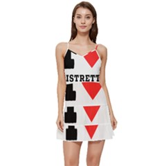 I Love Ristretto Coffee Short Frill Dress by ilovewhateva