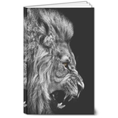 Angry Male Lion Roar 8  X 10  Softcover Notebook by Wav3s