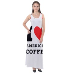 I Love American Coffee Sleeveless Velour Maxi Dress by ilovewhateva