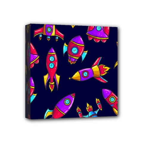 Space-patterns Mini Canvas 4  X 4  (stretched) by Wav3s