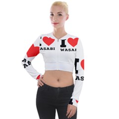 I Love Wasabi Long Sleeve Cropped Velvet Jacket by ilovewhateva
