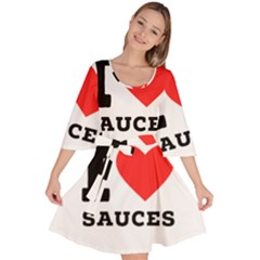 I Love Sauces Velour Kimono Dress by ilovewhateva