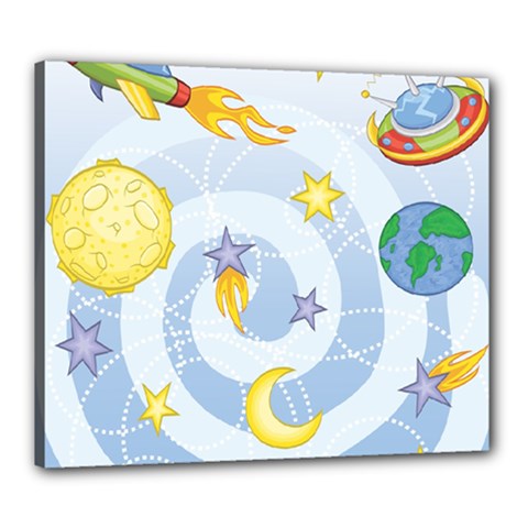 Science Fiction Outer Space Canvas 24  X 20  (stretched) by Ndabl3x