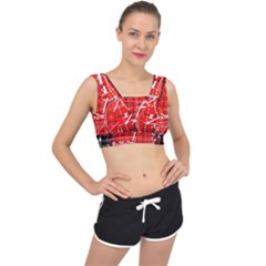 Geometry Mathematics Cube V-back Sports Bra by Ndabl3x
