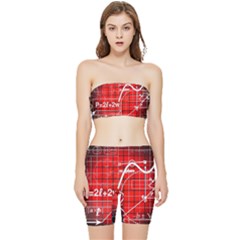 Geometry Mathematics Cube Stretch Shorts And Tube Top Set by Ndabl3x