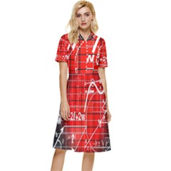 Geometry Mathematics Cube Button Top Knee Length Dress by Ndabl3x