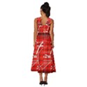 Geometry Mathematics Cube Sleeveless Cross Front Cocktail Midi Chiffon Dress View4