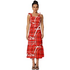 Geometry Mathematics Cube Tie-strap Tiered Midi Chiffon Dress by Ndabl3x