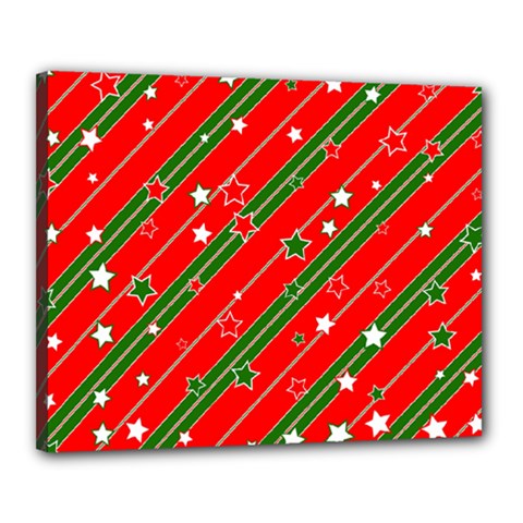 Christmas Paper Star Texture Canvas 20  X 16  (stretched) by Ndabl3x