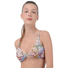 Map Europe Globe Countries States Knot Up Bikini Top by Ndabl3x