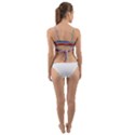 Christmas Color Stripes Pattern Wrap Around Bikini Top View2