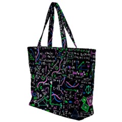 Math-linear-mathematics-education-circle-background Zip Up Canvas Bag by Vaneshart