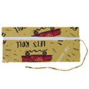 Childish-seamless-pattern-with-dino-driver Roll Up Canvas Pencil Holder (S) View2