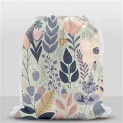 Flower Floral Pastel Drawstring Bag (small) by Vaneshop