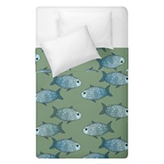 Fishes Pattern Background Theme Duvet Cover Double Side (single Size) by Vaneshop