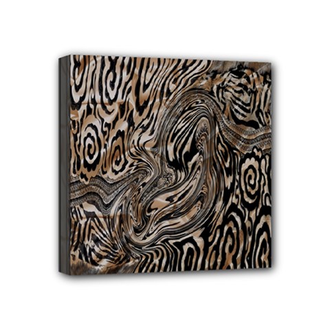 Zebra Abstract Background Mini Canvas 4  X 4  (stretched) by Vaneshop