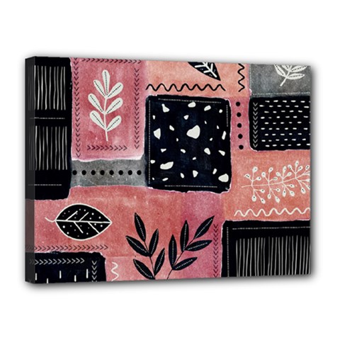Floral Wall Art Canvas 16  X 12  (stretched) by Vaneshop