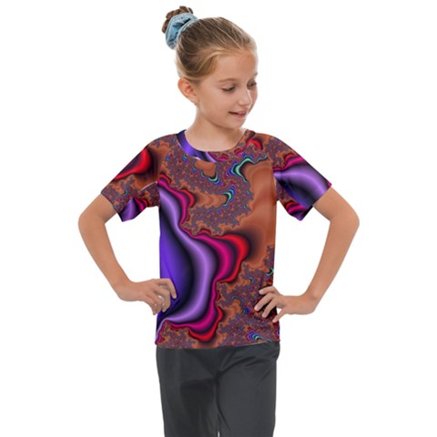 Colorful Piece Abstract Kids  Mesh Piece Tee by Vaneshop