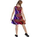 Colorful Piece Abstract Kids  Sleeveless Tiered Mini Dress View4