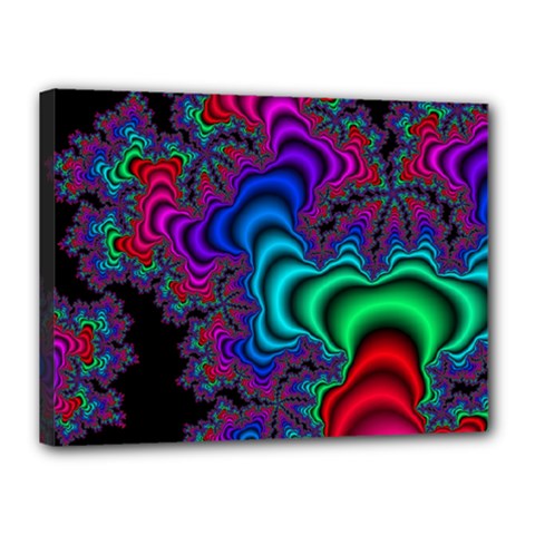 Abstract Piece Color Canvas 16  X 12  (stretched) by Vaneshop