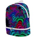 Abstract Piece Color Zip Bottom Backpack View1