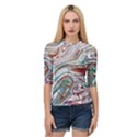 Abstract Background Ornamental Quarter Sleeve Raglan Tee View1