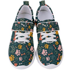 Dog Paw Colorful Fabrics Digitally Women s Velcro Strap Shoes by Wav3s