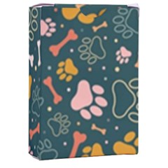 Dog Paw Colorful Fabrics Digitally Playing Cards Single Design (rectangle) With Custom Box by Wav3s