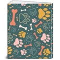 Dog Paw Colorful Fabrics Digitally 8  x 10  Hardcover Notebook View2