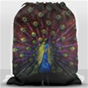 Peacock Feathers Drawstring Bag (Large) View1