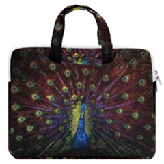 Peacock Feathers Macbook Pro 13  Double Pocket Laptop Bag by Wav3s