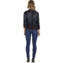 Abstract Dark Shine Structure Fractal Golden Women s Casual 3/4 Sleeve Spring Jacket View4