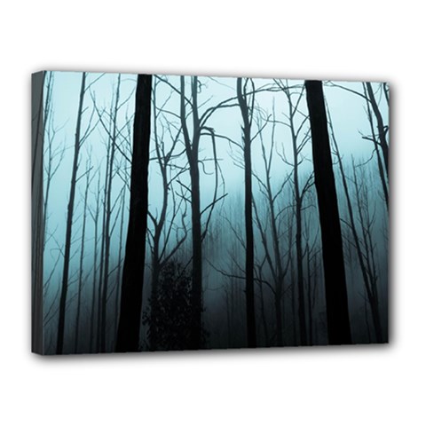 Tree Night Dark Forest Canvas 16  X 12  (stretched) by Vaneshop