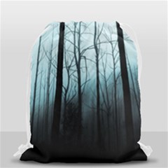Tree Night Dark Forest Drawstring Bag (small) by Vaneshop