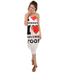 I Love Gourmet Food Waist Tie Cover Up Chiffon Dress by ilovewhateva