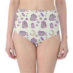 Beautiful Beauty Cartoon Cat Classic High-waist Bikini Bottoms by Grandong
